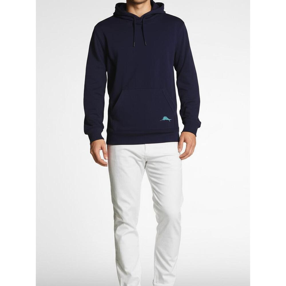 NWTTommy Bahama Hoodie Unisex Navy Blue Hooded Pullover Coastal Casual